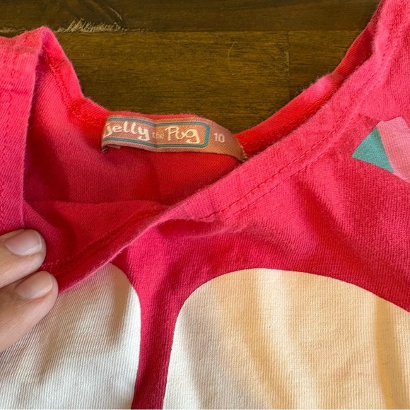 Jelly the Pug Pastel Woodland Fox Dress Long Sleeve Floral Stripe Girls 10 Art - Picture 4 of 6